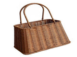 Plastic Imitation Rattan Basket Rustic Imitation Handwoven Picnic Basket Wtih Handle for Food V1294-YM0901-3117240191711