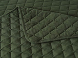 Bianca Lester Olive Velvet Diamond Polyester Coverlet Set Queen/King V442-BCA-COVERLETS-LESTER-OLIVE-KI