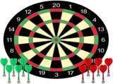 17-inch Red and Green Magnetic Dartboard, 40.5 cm in Diameter, Includes 12 Strong Magnetic Darts and V1106-FBB001