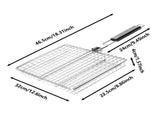 Extra Large Grill Basket for BBQ Heavy-Duty Stainless Steel Grill Accessories for Fish, Shrimp, V1366-AZ2-W-16458