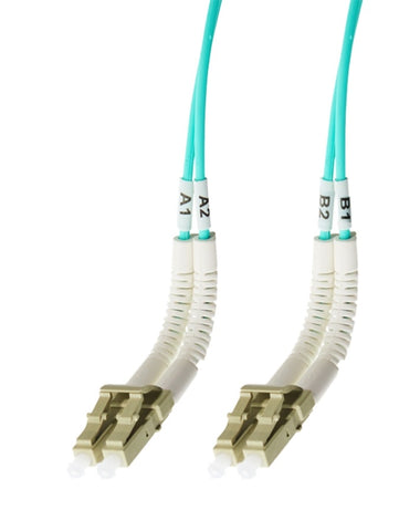 0.5m LC Flexi Boot - LC Flexi Boot OM4 Multimode Fibre Optic Duplex Patch Lead 015.010.4100