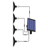Solar Powered Pendants Light with Adjustable Panel Auto ON/OFF Lighting Sensor IP65 Water-resistant V1294-YM0901-L4166WW-4