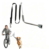 Bike Dog Leash with Shock-Absorbing Spring Bracket Hands-Free Cycling Dog Walker for Outdoor V1341-ZY-FE96E793-SILVER