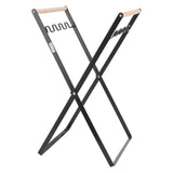 Trash Bag Holder Rubber Wood Handle Iron Flat Appearance Foldable Portable Garbage Bag V1294-YM0716-3117220182611
