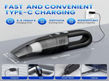 Portable Wireless Handheld Vacuum Cleaner, 11000PA High Power Mini Car Vacuum with Type-C Charging, V1107-CS-CZXCQWX