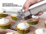 Stainless Steel Whipped Cream Dispenser Bundle With Three Nozzles 1000ml V1294-YM0727-JY11228-01