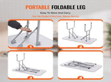 Pet Grooming Table Two Arms with Clamp, 117cm Dog Grooming Station, Foldable Pets Grooming Stand for V952-ZDMRZ46INCH0I6658V0