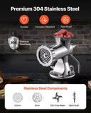 VEVOR Manual Meat Grinder, 304 Stainless Steel Hand Meat Grinder with Suction Cup + Steel Table V952-BXGSDJRJYS305W7U7V0