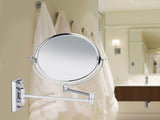 8" Wall Mount Makeup Mirror Double Sided Swivel Mirror 3X Magnifying V1294-YM0727-JY15183
