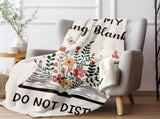 Book Lovers Gifts for Women Men, Flannel Soft Book Blanket Decor, Reader Gifts for Birthday, V1258-DP02-C-1137