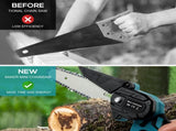 4" 6" Chainsaw Cordless Rechargeable Wood Cutter Saw Chain Saws Electric New V201-CSFDZ0036BU2