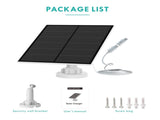 2-Pack 5W Solar Panel for Outdoor Security Camera 5V USB Charger with 9.8ft Cable, IP65 V1107-CS-5WGFB2