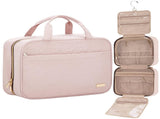 Pink Large Capacity Hanging Toiletry Bag for Women - Checked Pattern Waterproof V888-ELOSUNG39464