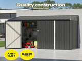 Giantz Garden Shed Galvanised Steel 3.05x1.5M Outdoor Storage Shed Workshop House Shelter SHED-FLAT-5X10-GY-ABC