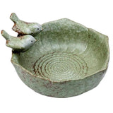 Bird Bath Bird Feeder Bird Bowl Ceramic Water Bath Bird Bath Feeding Station Garden Decoration V1366-AZ2-W-18598