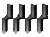 Fence Post Anchor Repair Kit, 4 Pack Inner Diameter 8.9x8.9 cm Heavy Duty Steel Fence Post Support V952-WGBGXDD37YC2TWBB6V0