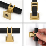 10 Pack Cabinet Pulls, Solid Steel Drawer Handles for Kitchen Cabinets, Matte Black Gold 3 Inch V1188-MS-721-060