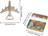 12 Pcs Airplane Bottle Opener with Gift Box for Baby Shower Return Gifts and Party Favor Wedding V1188-WTJ-YL-2576