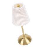 Small Pleated Table Lamp Iron Fabric Soft Lighting Bedside Nightstand Desk Lamp for Bedroom Living V1294-YM0901-3119250067811