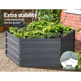 Green Fingers 2x Garden Bed 130x130x46cm Planter Box Raised Container Galvanised GARDEN-ALUMGR-13-FC2