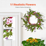 VEVOR Artificial Decorative Wreath 55.88 cm Pink Green with Daisies Year Round V952-ZSHH22INCHCJY8KMFV0