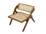 Levede 2X Foldable Rattan Dining Chairs Walnut CH1080-2-WA
