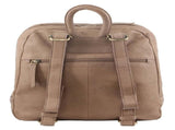 Pierre Cardin Womens Woven Leather Backpack Bag - Taupe V563-PC-3282-TAUP