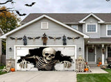 Halloween Garage Door Cover Halloween Decorations Outdoor Hanging Banner Garage - White - Size V1107-1160-1234-WHT3