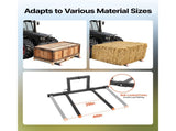 3 Point Hitch Pallets, 680 kg Clamp on Pallets, 128 cm Total Length Heavy-Duty Tractor V952-TPHCSDSK50IN3AS0W001V0