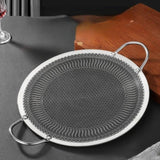 Honeycomb Non-Stick Grill Skewer Plate, 316 Stainless Steel, Portable Barbecue Grill with Handle, V255-AMZ-SS316-BBQPAN
