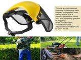 Safety Helmet Hat with Full Face Mesh Visor for Logging Brushcutter Forestry Protection V1294-YM0901-JYA02352