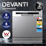Devanti 8 Place Settings Benchtop Dishwasher Sliver BDW-8-02G-SI