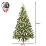 Christabelle 2.1m Pre Lit LED Christmas Tree with Pine Cones CMT-SJ3-210-LED