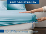 4 Piece Hotel Bamboo Cooling Sheet Set -Ultra Soft 2000TC Breathable Bed Sheets Set with 37 V1317-ZXW9-AUK-4JT-QL