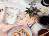 Best Mom Ever Coffee Mug Gift Set with Lid, Spoon & Coaster, 14oz Pink Marble Ceramic Cup for V1107-CS-DLSMKBB