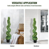 Artificial Topiaries Boxwood Trees, 10cm Tall Faux Topiary Plant Outdoor, All-year Green V952-HYMRGXJS48YCSVDL7V0