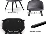 Artiss Dining Chairs Set of 4 Velvet Solid Curved Dark Grey MO-DIN-02-VEL-BKX4