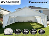 Wallaroo 6x6m Outdoor Event Marquee Gazebo Party Wedding Tent - White GAZ-CPT-6X6-WH