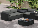 7PC Outdoor Wicker Loveseat Setting with Storage Corner V264-OTF-530S-BLK-OTF-508-BLK