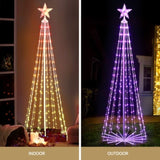 1.8M Christmas Tree 265 LED RGB Fairy Lights Jingle Jollys XMAS-FAIRY-RGB-7FT-DIMMABLE