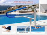 Pool Rail, 137.1 x 81.3 cm Pool Handrail, 100kg Load Capacity Heavy Duty 304 Stainless Steel V952-BXGYCFSYM543YO17Y001V0