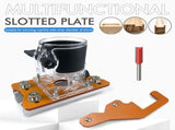 Multi-Function Router Slotting Jig with Adjustable Base for Woodworking Trimming, Grooving, and V1341-ZY-GMCX9SUV-H