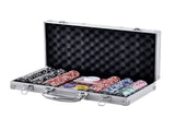 Poker Chip Set, 300-Piece Poker Set, Complete Poker Playing Game Set with Aluminum Carrying Case, V952-PKCMTZPS300GWDWOVV0