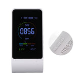 CO2 Monitor Carbon Dioxide Detect Indoor Air Quality Monitor Temperature Humidity Detection White V1294-YM3111220256511-0421