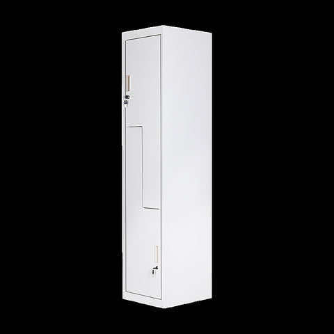 Grey Two-Door L-shaped Office Gym Shed Storage Lockers V63-835111