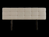 Linen Fabric King Bed Deluxe Headboard Bedhead - Beige V63-821403