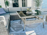 8PC Outdoor Dining Set Wicker Table & Chairs-Grey V264-OTF-511S-LGR