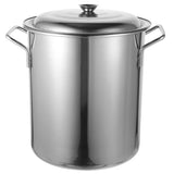Large Stainless Steel Stockpot Plated Silver with Lid for Home and Hotel Kitchens V1366-AZ2-W-23730