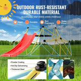 Climbing Dome, 8FT Geometric Dome Climber with Slide, for Kids 3 to 9 Years Old, Jungle Gym Supports V952-JHPDYX10FTHT5WB8CV0