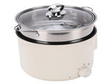 Electric Hot Pot with Steaming Basket Portable Multifunctional Cooking Pot for Ramen Noodles Pasta V1294-YM0901-3113260011511